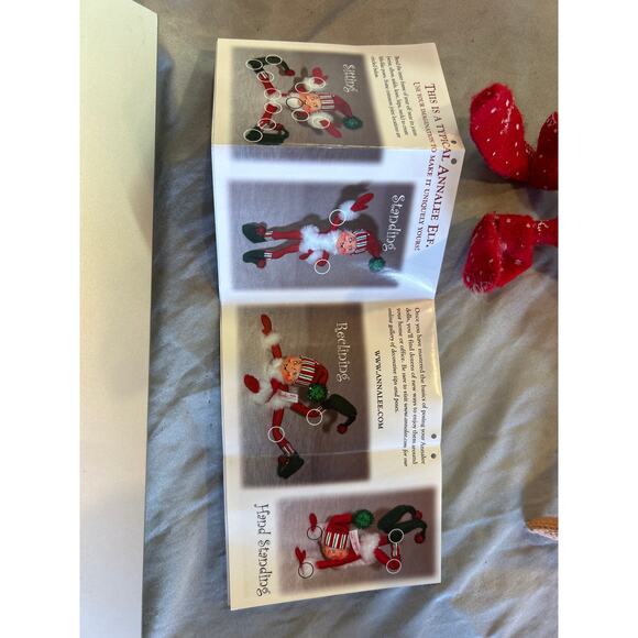 Vintage Genuine Annalee Decorative Elf Doll and Reindeer Poseable Bendable - Picture 7 of 8